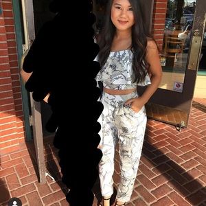 Two piece jumpsuit/pant suit